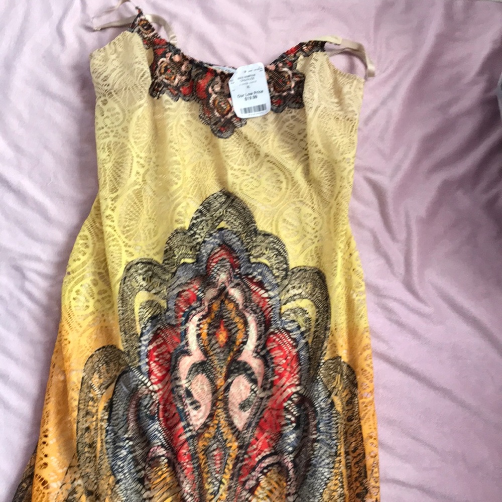 A pretty sunset with a Mandela design maxi dress